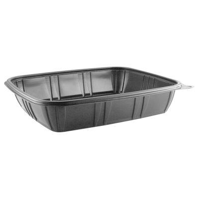 ANCHOR MEDIUM HALF-STEAM 80 OZ 12.38X10.25X2.32  POLYPROPYLENE MICROWAVABLE 100/CS BASE BLACK 4542080