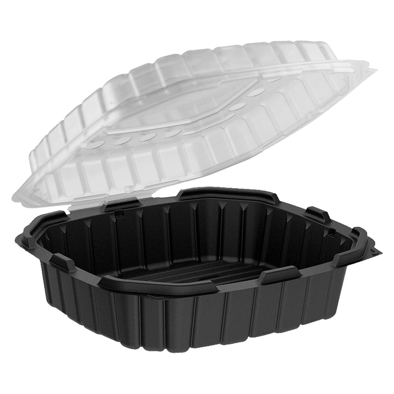 ANCHOR  1 COMP 10.5X9.5 BLK HINGED CRISP FOOD MICROWABLE CONTAINER  120/CS 4669109 CF91011