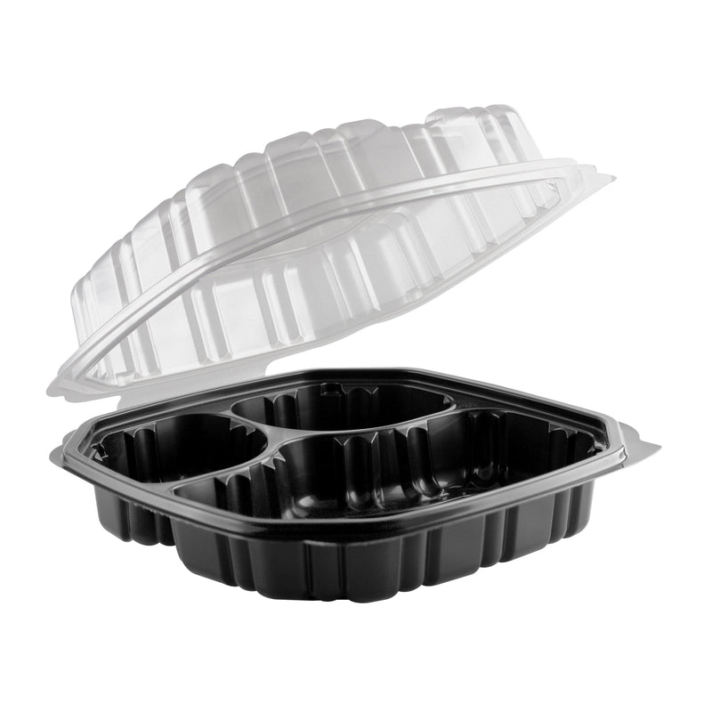 ANCHOR 9X9 3 COMP BLACK BASE W/HINGED LID 120/CS 4650931