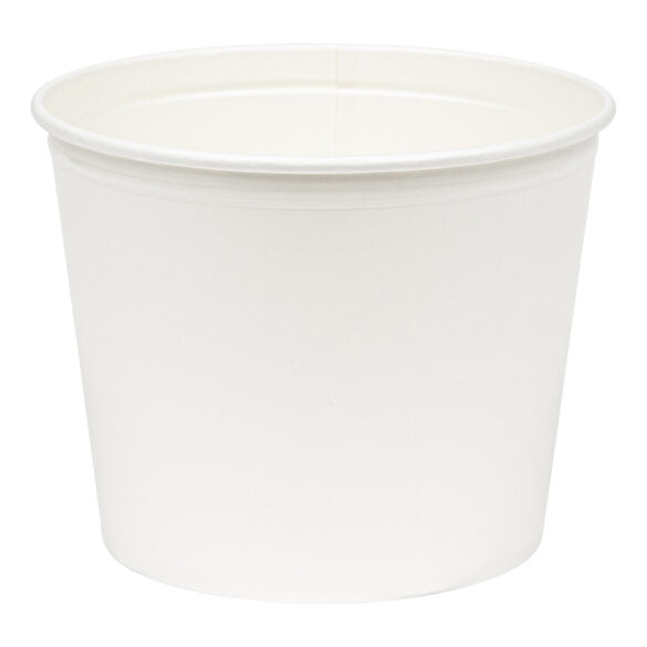 BUCKET 85 OZ WHITE POLY COATED 200/CS 199634074