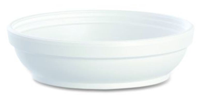 DART 5 OZ INSULATED WHITE FOAM BOWL1000/CS 5B20
