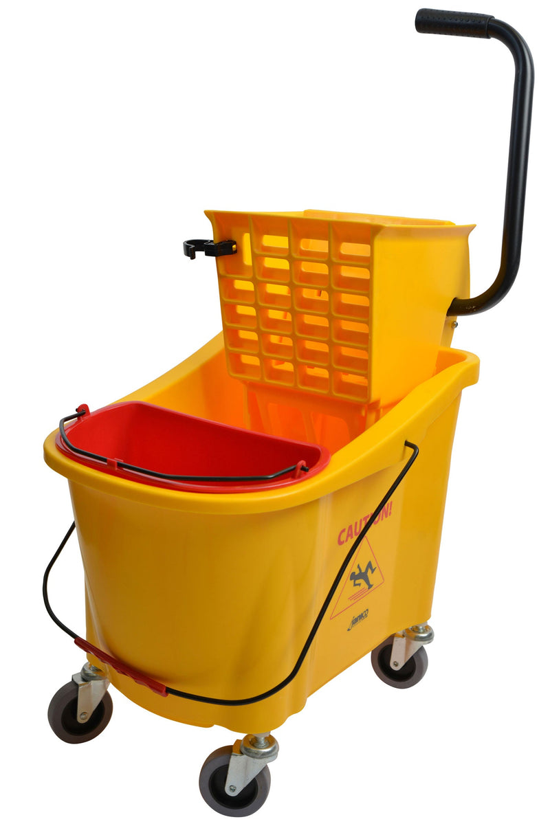 MOP BUCKET AND SIDE PRESS WRINGER COMBO 36QT INCLUDE INSERT BUCKET TO SEPERATE CLEAN & DIRTY WATER