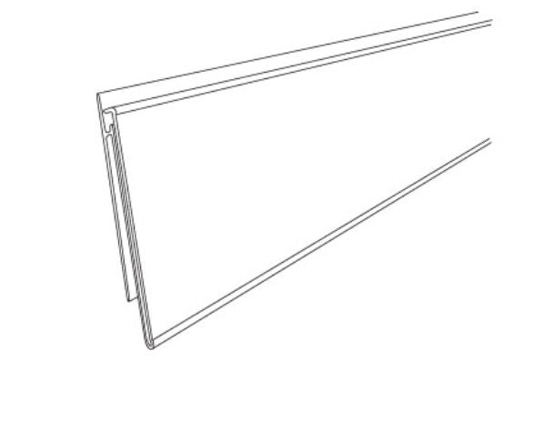 CHANNEL INSERT STRIPS 1-1/4X47-7/8" WITH CLEAR BACK INFO STRIP W/TAPE