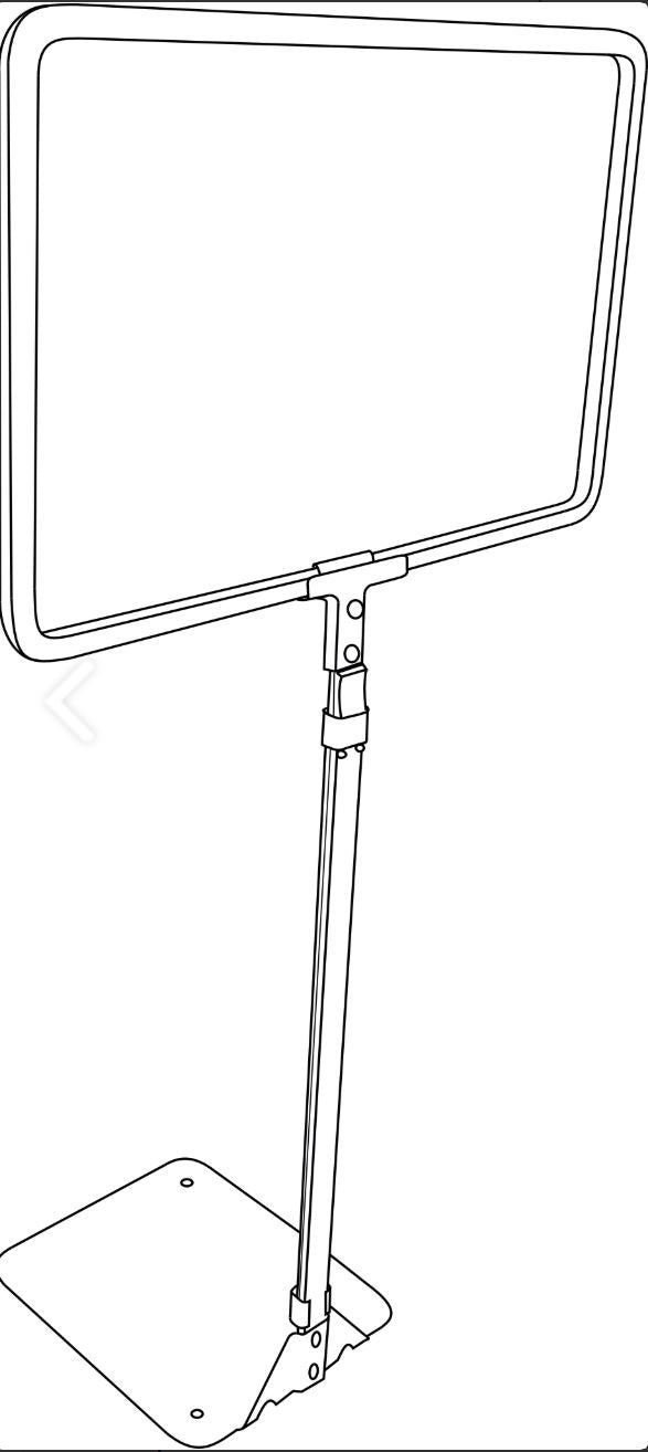SIGN HOLDER 7"X11" BLACK METAL FRAME WITH ADJUSTABLE STEM
