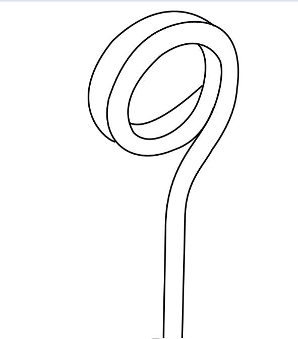 SIGN HOLDER SPIRAL 7" CARD HOLDER BASE BLACK POWDER COATED STEEL