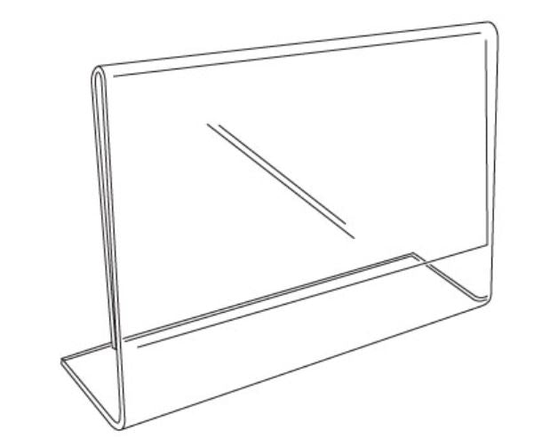 SIGN HOLDER 5-1/2"X3-1/2" SLANTBACK CLEAR