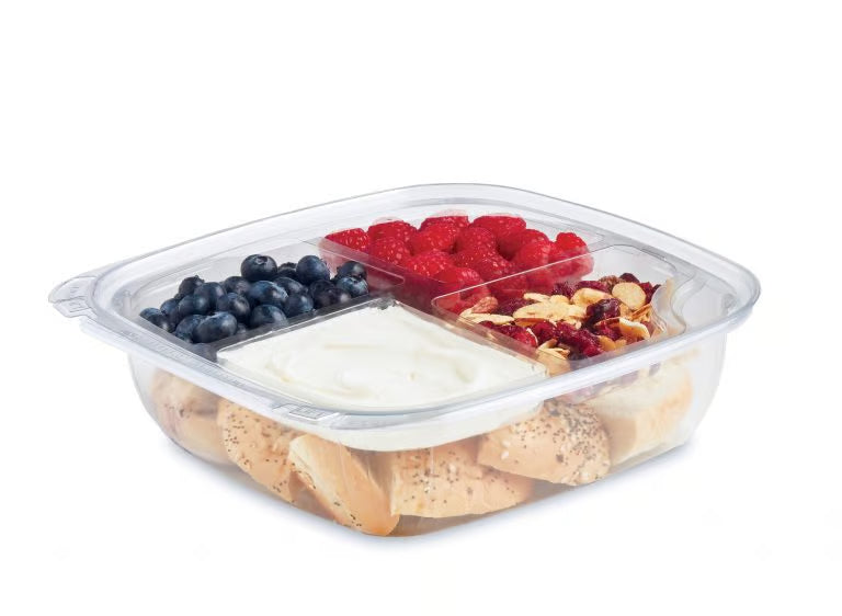 SALAD 48 OZ CLEAR BOWL TAMPER EVIDENT HINGED 160/CS 213797001 SBL-48FLT