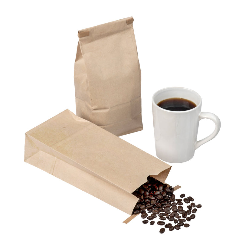 COFFEE BAGS POLY LINED WITH TIN TIE 1# SIZE C-1 4 1/2X2 1/2X9 3/4 1000/CS 1752....