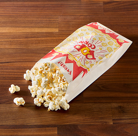 POPCORN BAG 3 1/2"X2"X8" 1000/CS PRINTED