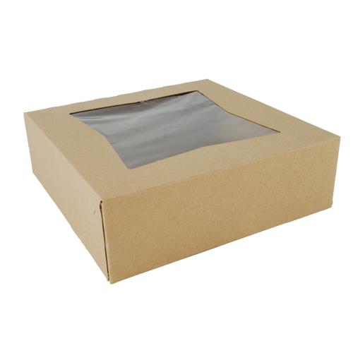 BAKERY BOX WINDOW 8X8X2.5 KRAFT 200/CS
