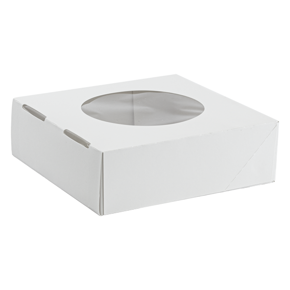 PIE 8X8X2.5 PIE CARTON WITH WINDOW PLAIN 100/CS 011000203-P