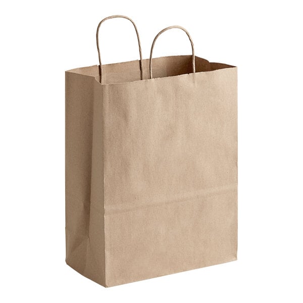 PAPER BAG 10X5X13 BRN W/HDL 250/BD