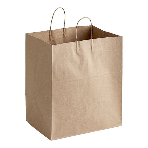 PAPER BAG 70#  14X10X15.75 KRAFT W/ TWIST HANDLES 200/CS 85925