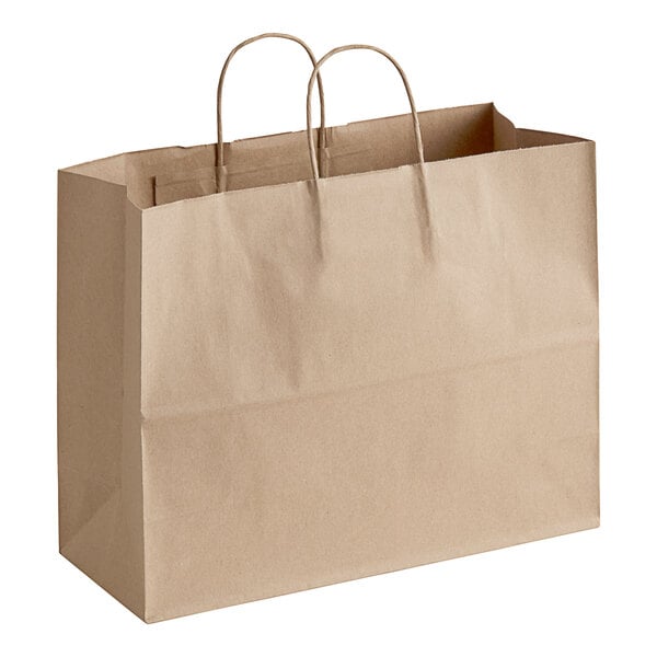 PAPER BAG 16X6X12 WITH HANDLE 250/CS 87129