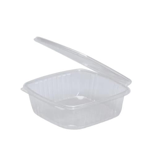 SALAD CONTAINER 48 OZ CLR HINGED 200/CS AD48/HRTG48-C