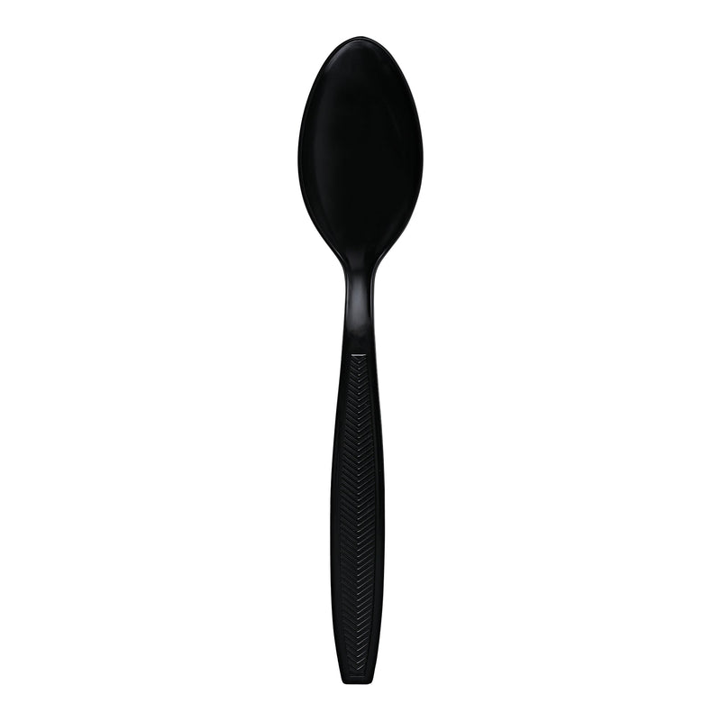 BULK TEASPOON HVY DUTY BLACK POLYSTYRENE 1000/CS