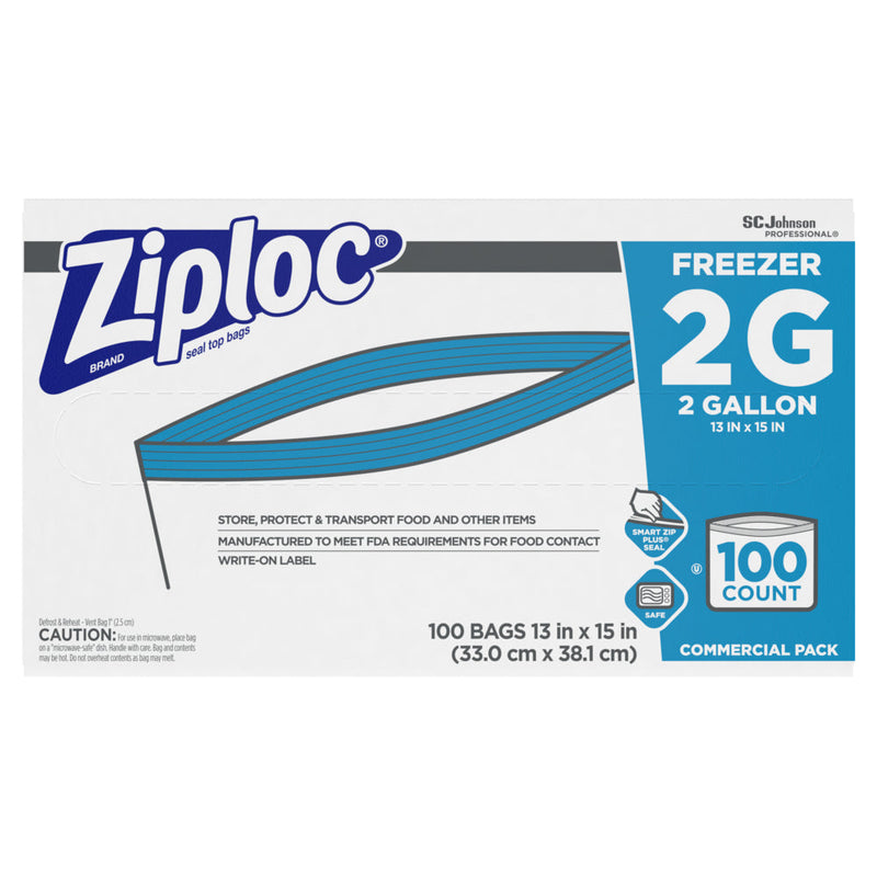 ZIPLOC FREEZER BAG 2 GALLON 100/CS SC JOHNSON