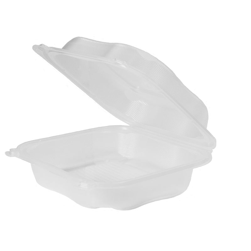 CLOVER CLEAR HINGED CONTAINER 8X8 150/CS CLX200-CL