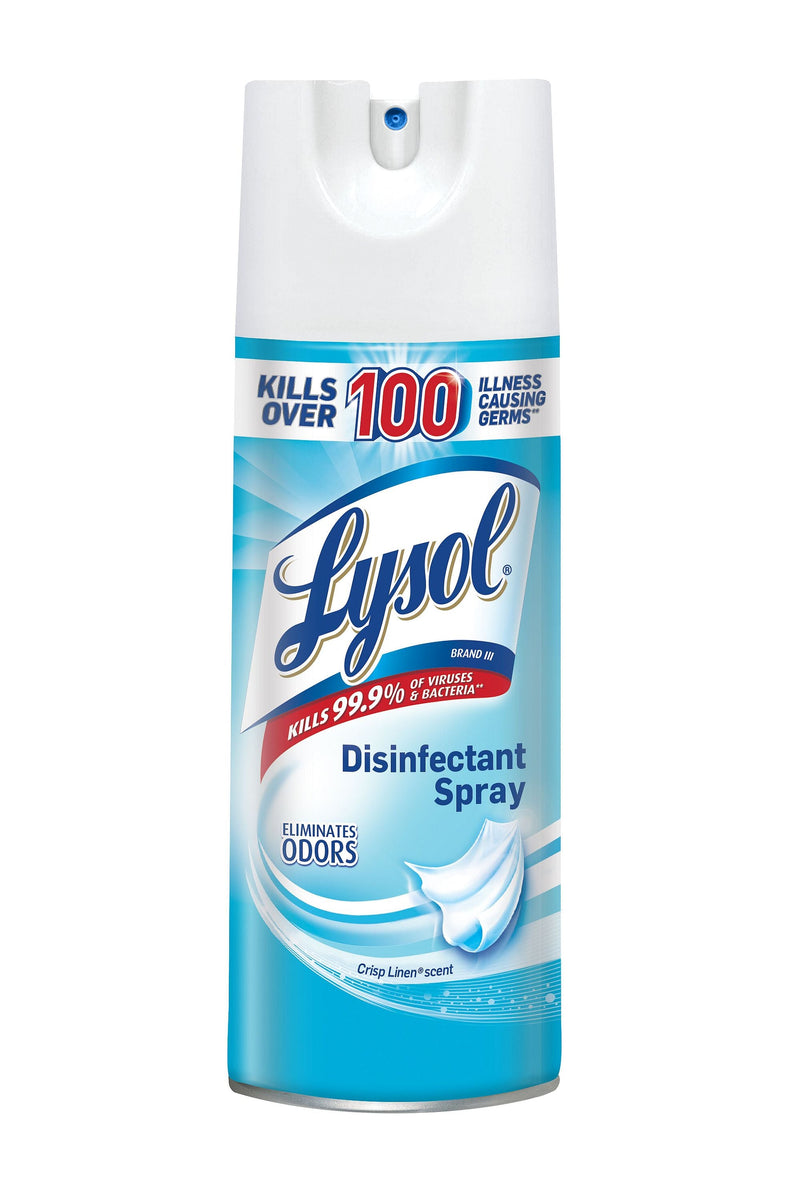 LYSOL DISINFECTANT SPRAY 12.5 OZ CRISP LINEN 12/CS