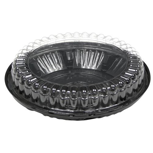 PIE CONTAINER 8" BLACK BASE AND CLR LID COMBO 100/CS