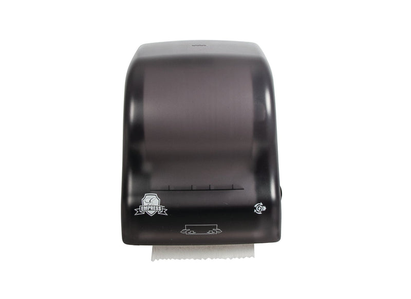 DISPENSER EMPRESS  TRANS BLK MECHANIC HANDS FREE ROLL TOWEL DISPENSER EMP7400