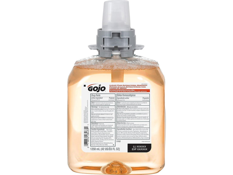 GOJO LUXURY FOAM ANTIBACTERIAL HANDWASH 42.27 OZ 4/CS 5162-04