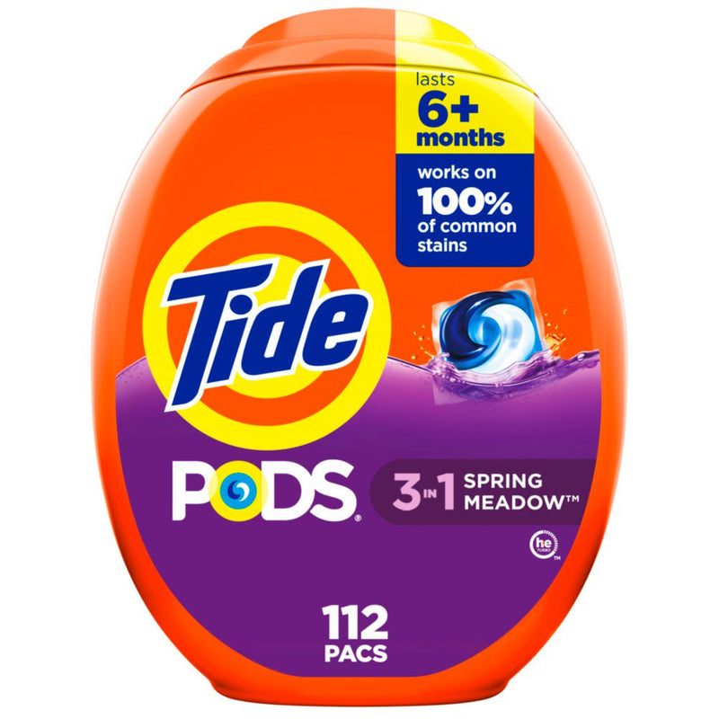 P&G PROFESSIONAL TIDE PODS LIQUID LAUNDRY DETERGENT SPRING MEADOW SCENT 112 COUNTS 4/CS 03250