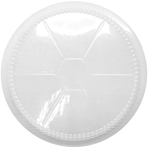 ALUM 9" PLASTIC DOME LID 500/CS