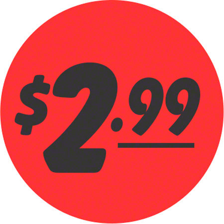 INFO LABEL 2.99 BULLS EYES 1.25" 1000/RL