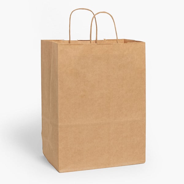 PAPER BAG 13X7X17 KRAFT WITH TWISTED HANDLE 250/CS