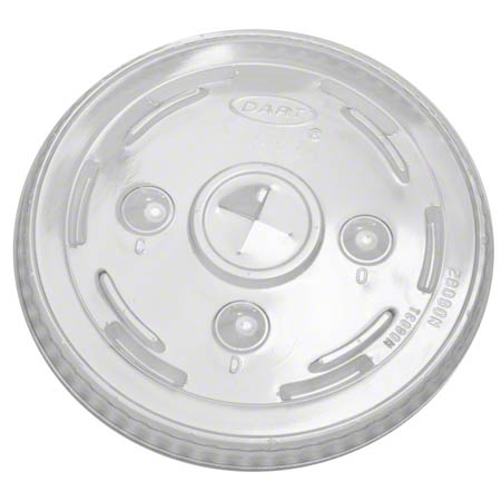 PLASTIC LID 12 OZ STRAW SLOTTED CLR L12CS 662TS 92MM