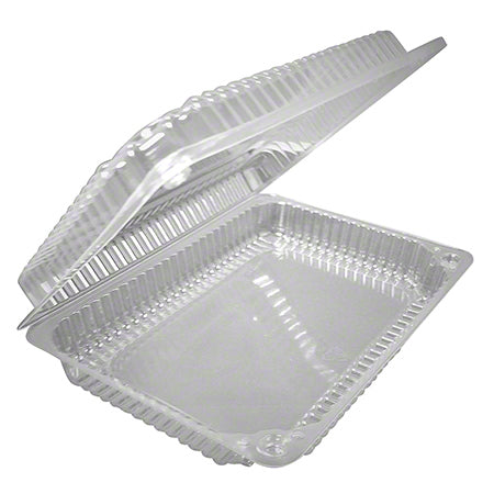 LBH-615 SHALLOW MEDIUM HINGED CONTAINER 9"X6 1/2" 2" FOR PASTRIES 350/CS