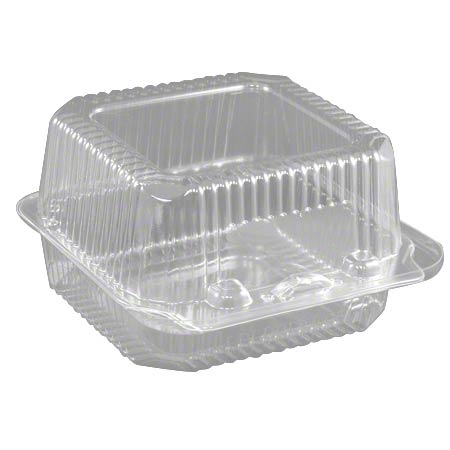 LBN 5052 SQUARE 5" HINGED CONTAINER 5 5/8" x 5 1/4" x 3 3/16"