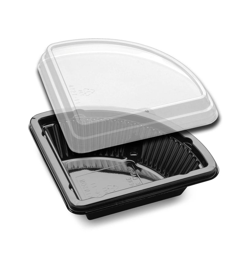 PIE 1/4 BLACK BASE CLEAR DOME PET 150/CS DP26P/4726