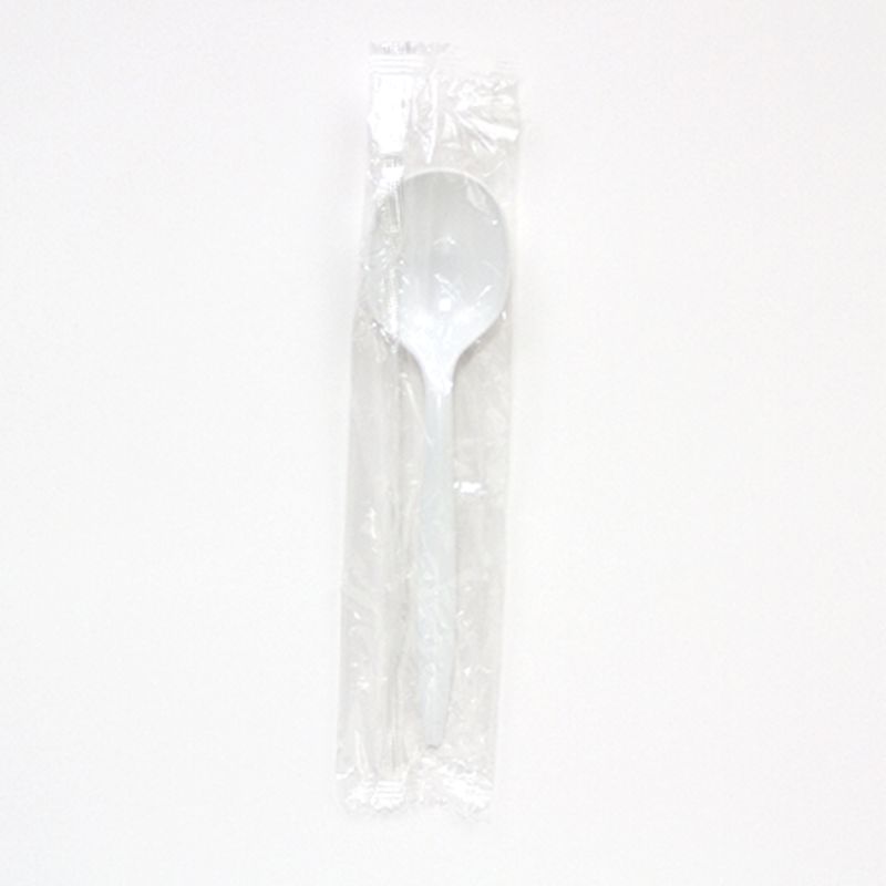 WRAPPED SOUP SPOON MEDIUM WHITE 1000/CS