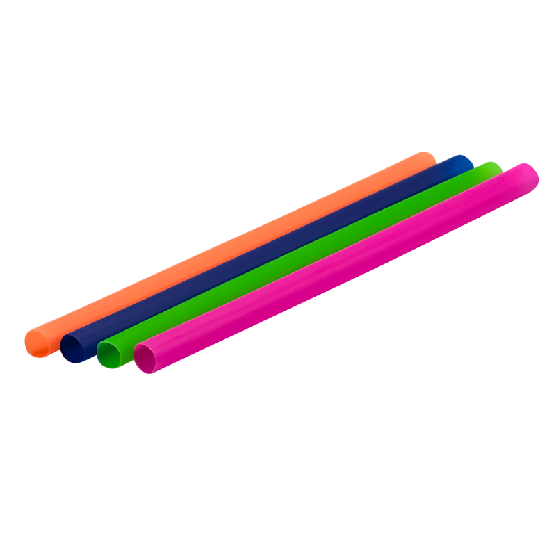 WRAPPED COLOSSAL NEON STRAW, STRAIGHT CUT, 4/500