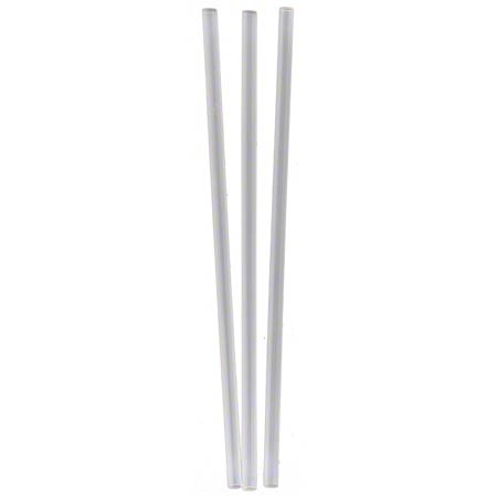 STRAW 7.75" JUMBO CLEAR UNWRAPPED PLA 12/500