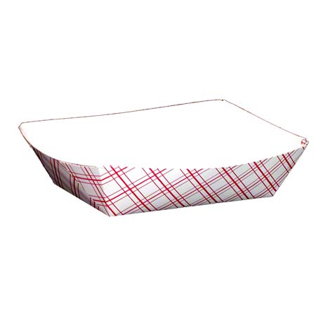 FOOD TRAY 100# 1 LB PLAID RED 1000/CS EFT100