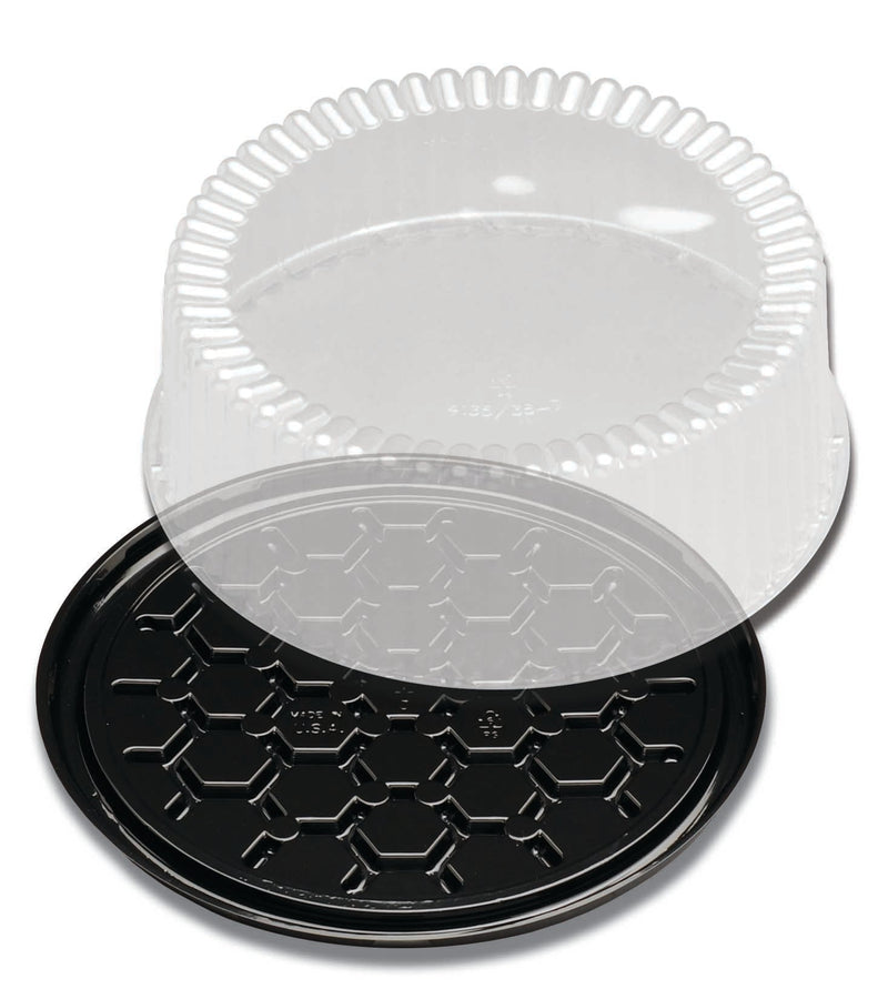 CAKE 9" 1-2 LAYER DISPLAY CONTAINER WITH CLEAR DOME LID 3 3/8"  80/CS G25-1 (GREEK CAKE)