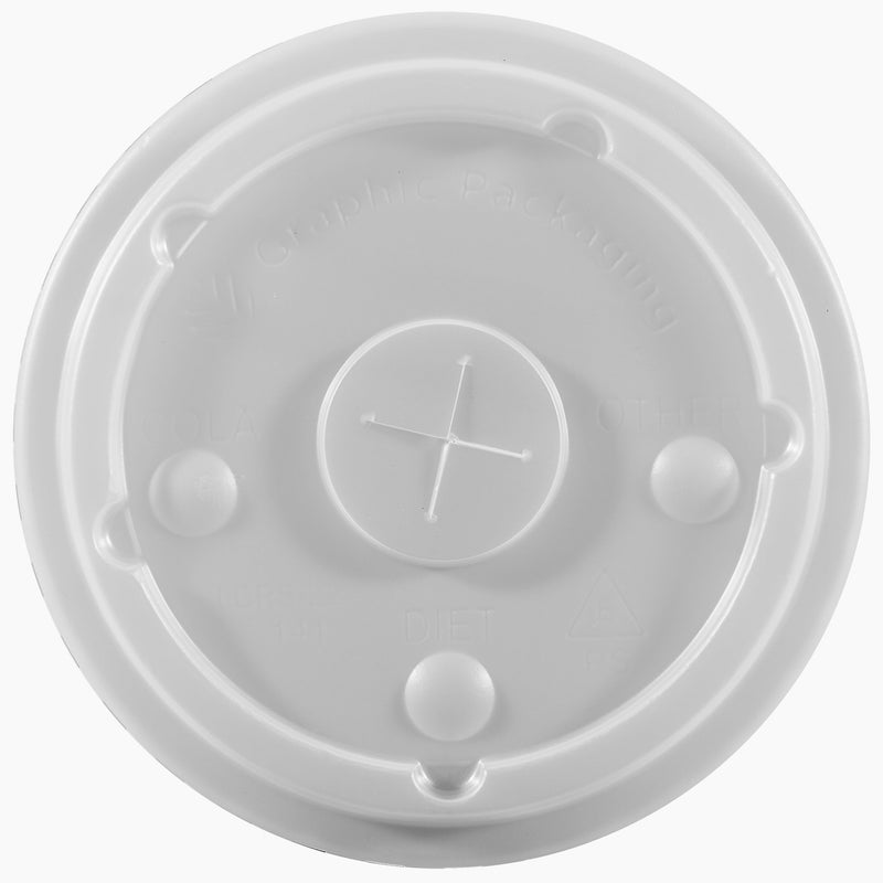 PAPER CUP FLAT STRAWSLOTTED LID FITS 12 OZ, 16 OZ, 24 OZ 1000/CS