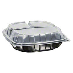 INNO-PAK 10X10 3 COMPARTMENT MICROWAVEABLE HINGED 148/CS 290393617