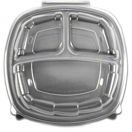 INNO-PAK 9X9 3 COMPARTMENT MICROWAVEABLE HINGED 112/CS 292742188-D