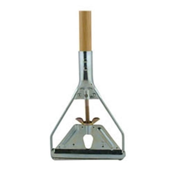 WOODEN MOP HANDLE W/ METAL QUICK RELEASE HVY DUTY 60"