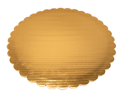 BAKING PAD 16" GOLD SCALLOPED CIRCLE DOUBLE WALL 45/CS