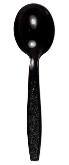 BULK SOUP SPOON HVY DUTY BLACK 1000/CS
