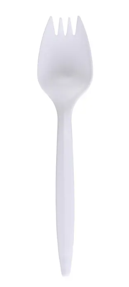 BULK SPORK PLASTIC WHITE 1000/CS