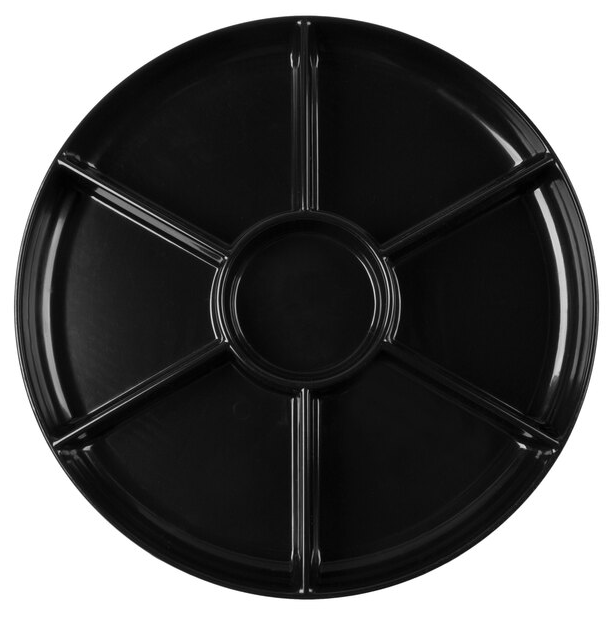 CATER TRAY 16" BLACK PLATTER LAZY SUSAN 50/CS CP-16LS