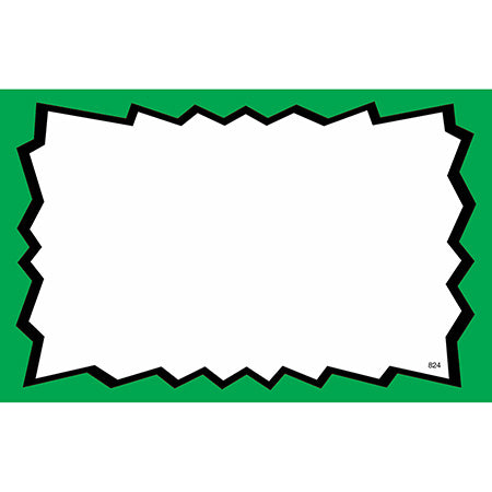 SIGN CARD 7X11 GREEN BURST