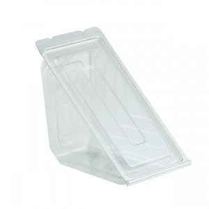 SANDWICH WEDGE 6.6X3.5X3.5 HINGED CLEAR BASE/CLEAR LID 250/CS 4511019