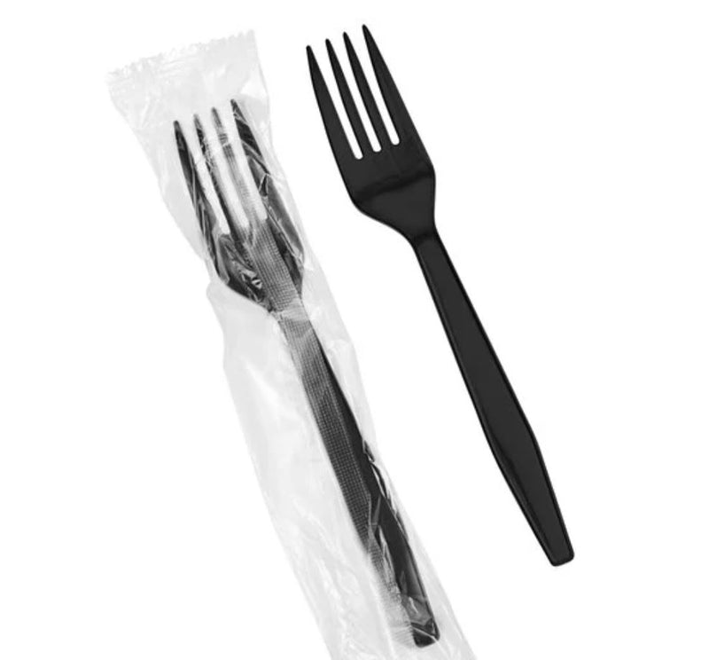 WRAPPED FORK BLACK HEAVY DUTY 1000/CS CK
